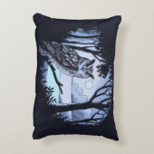 森の中ふくろうクリアリングアクセント枕 アクセントクッション (裏面(縦))