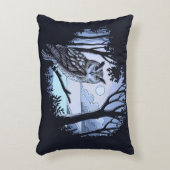 森の中ふくろうクリアリングアクセント枕 アクセントクッション (正面(垂直))