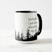 森の中へ私は引用文に行感動的く マグカップ (正面右)