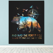 森の中へ行くと気が狂う キャンバスプリント (インサイチュ (ウッドフロア))