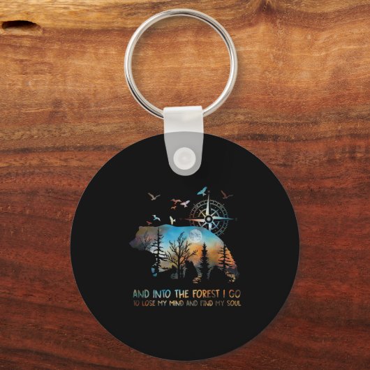 森の中へ行くと気が狂う キーホルダー (正面)