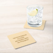 森の中を抜け出した道が二つある スクエアペーパーコースター (インサイチュ)