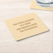 森の中を抜け出した道が二つある スクエアペーパーコースター (アングル)