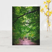 森の中を歩くこと カード (黄色い花)