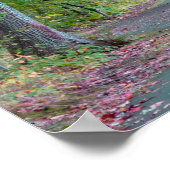 森の中を歩くオリジナル写真アートポスター ポスター (角)