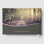 森の中を歩く写真葬儀記念碑 ゲストブック (裏面)