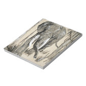 森の中を歩く象サバンナアート ノートパッド (回転)