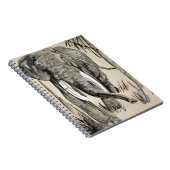 森の中を歩く象サバンナアート ノートブック (右側)