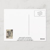 森の中を歩く象サバンナアート ポストカード (裏面)