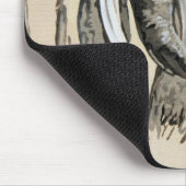 森の中を歩く象サバンナアート マウスパッド (コーナー)