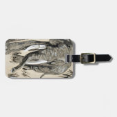 森の中を歩く象サバンナアート ラゲッジタグ (正面横)