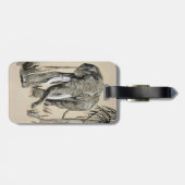 森の中を歩く象サバンナアート ラゲッジタグ (裏面横)