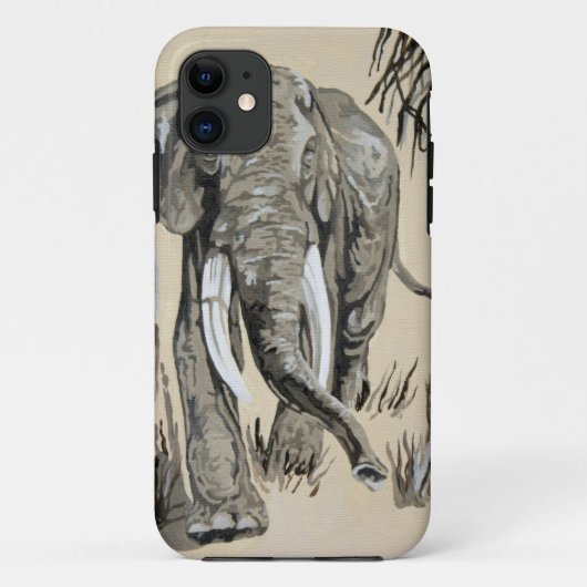 森の中を歩く象サバンナアート Case-Mate iPhoneケース (裏面)