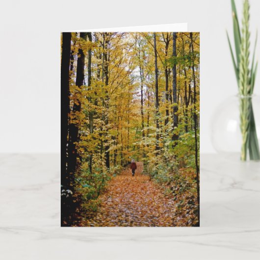 森の中を歩く カード (正面)