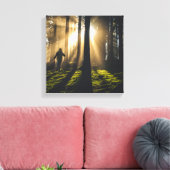 森の中を歩く キャンバスプリント (インサイチュ (リビング))