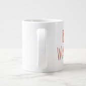 「森の中を歩く」シンプルモダンFarmhouse ジャンボコーヒーマグカップ (裏面)