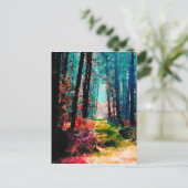 森の中を歩く ポストカード (スタンド正面)