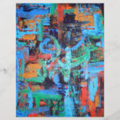 森の中を歩く – 抽象芸術わびさびアート チラシ (裏面)