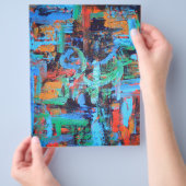 森の中を歩く – 抽象芸術わびさびアート チラシ (手)