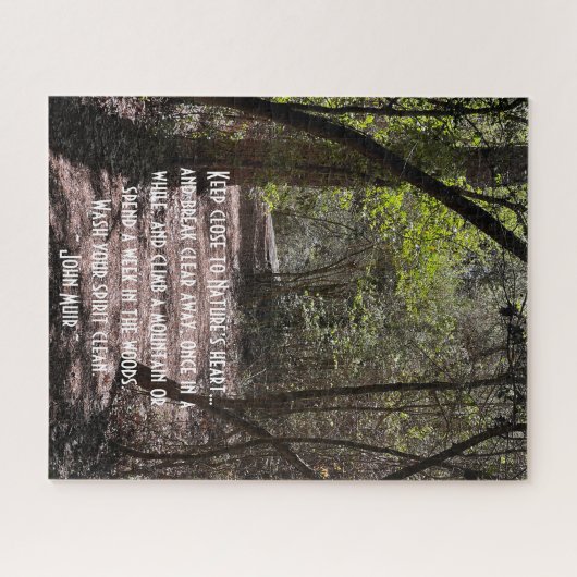 森の中を歩く;自然引用文by John Muir ジグソーパズル (横)