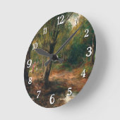 森の中を歩く – Emil Barbarini ラウンド壁時計 (傾斜)