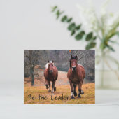 森の中を競走するワイルドウマ ポストカード (スタンド正面)