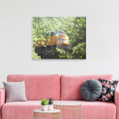 森の中を訓練する キャンバスプリント (インサイチュ (リビング))