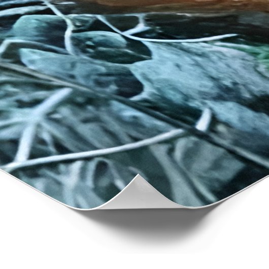 森の中失ったのサンタクロース | AIアートポスター ポスター (角)