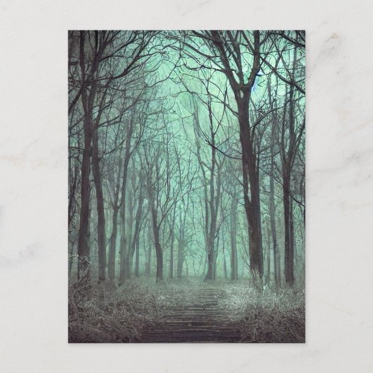 森の中幽霊のよく出るへ ポストカード (正面)
