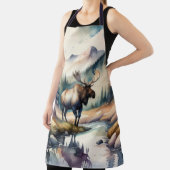 森の中絵画の水の色のムース エプロン (インサイチュ)