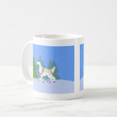 森の中飾のイングリッシュセッターの木 コーヒーマグカップ (正面左)