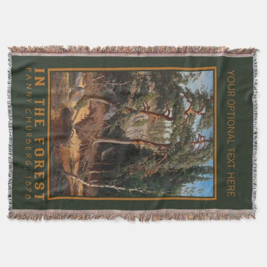 「森の中」カスタム毛布 スローブランケット (正面)