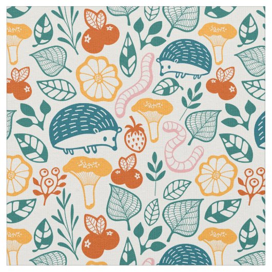 森の中 ファブリック (クローズアップ)