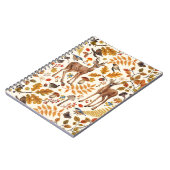 森の中/秋の鹿の白い ノートブック (左側)