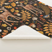 森の中/黒い秋の鹿 シェルパブランケット (3/4)