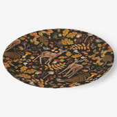 森の中/黒い秋の鹿 ペーパープレート (アングル)