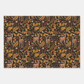 森の中/黒い秋の鹿 ラッピングペーパーシート (正面)