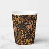 森の中/黒い秋の鹿 紙コップ (裏面)