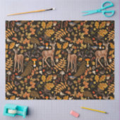 森の中/黒い秋の鹿 薄葉紙 (クラフト)