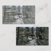 森の丸太の上に座っている男 名刺 (正面/裏面)