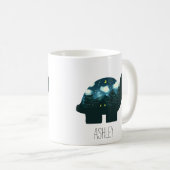 森の亀の夜空キャビン コーヒーマグカップ (正面右)