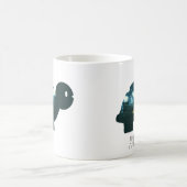 森の亀の夜空キャビン コーヒーマグカップ (中央)