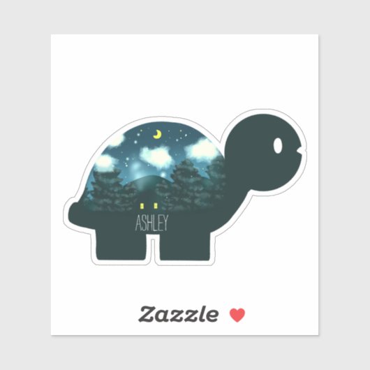 森の亀の夜空キャビン シール (シート)