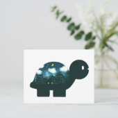 森の亀の夜空キャビン ポストカード (スタンド正面)