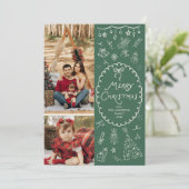 森の予測できな緑の手がクリスマスに引っ張り シーズンカード (スタンド正面)