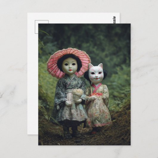 森の人形 ポストカード (正面/裏面)