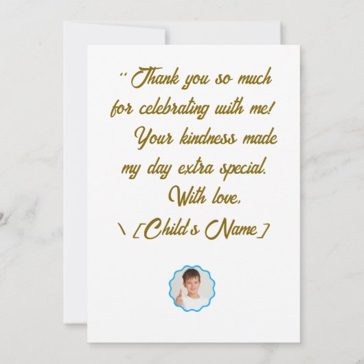 森の仲間たちからの感謝カード - かわいい森のアニ サンキューカード (裏面)