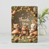 森の仲間たちからの感謝カード - かわいい森のアニ サンキューカード (スタンド正面)