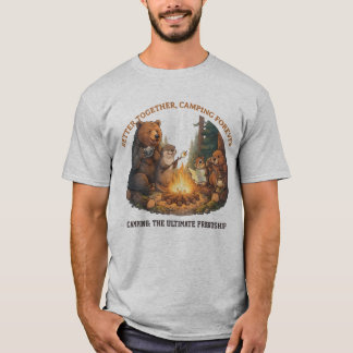 森の仲間たちと焚き火の冒険 Better Together Tシャツ