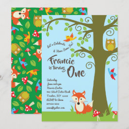 森の仲間たちのお誕生日パーティー 招待状